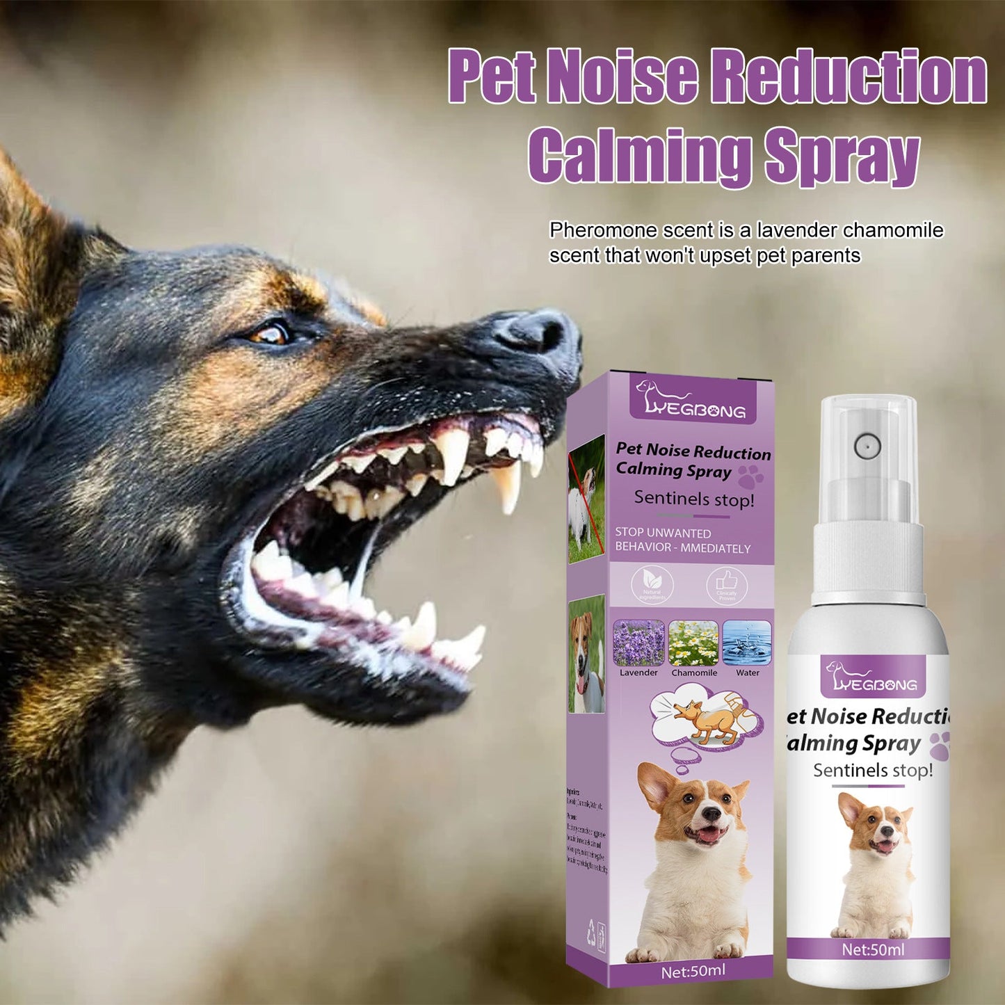 Pet Noise Reduction Spray Soothing Pet Calm Mood