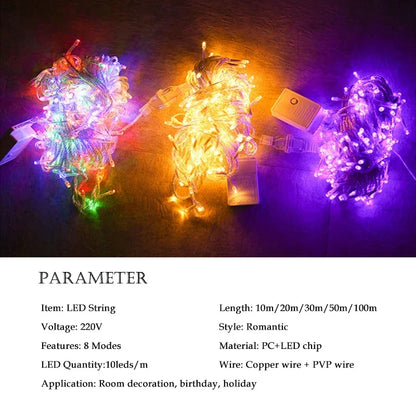 LED String Lights 8 Modes – EU