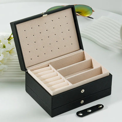 Portable PU Leather Jewelry Box