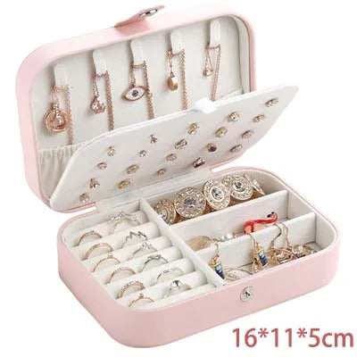 Portable PU Leather Jewelry Box